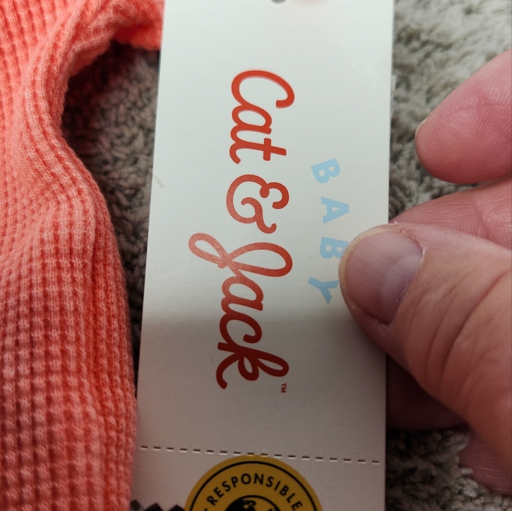 Baby Solid Top & Bottom Set - Cat & Jack Orange Newborn - Picture 12 of 14
